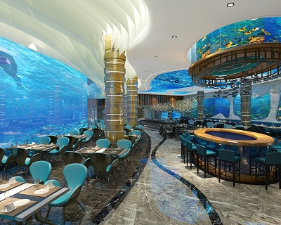 Sanya J'taime Acrylic Underwater Restaurant Aquarium