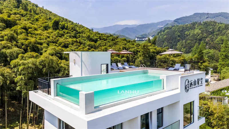 acrylic wall swimming pool outdoor