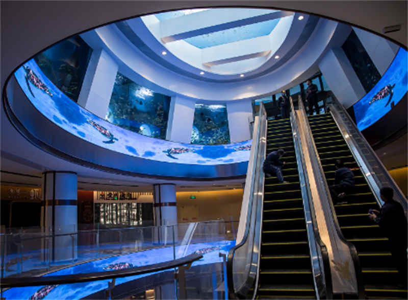 acrylic shopping mall aquarium