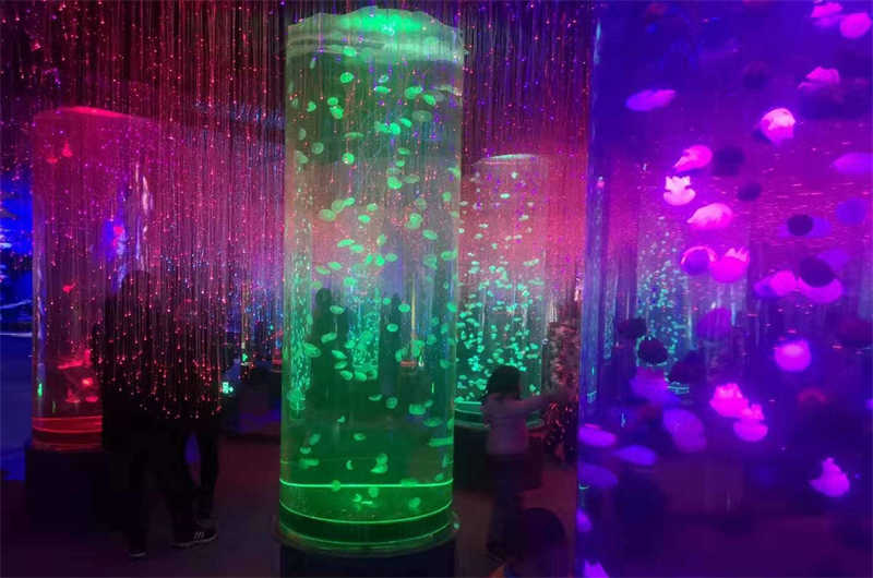 acrylic jellyfish cylinder aquarium